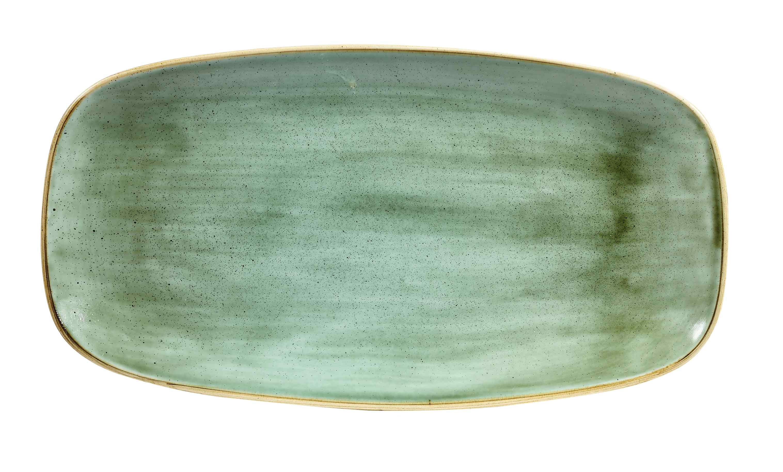 Teller eckig 35.5 X 18.9 cm, Samphire Green