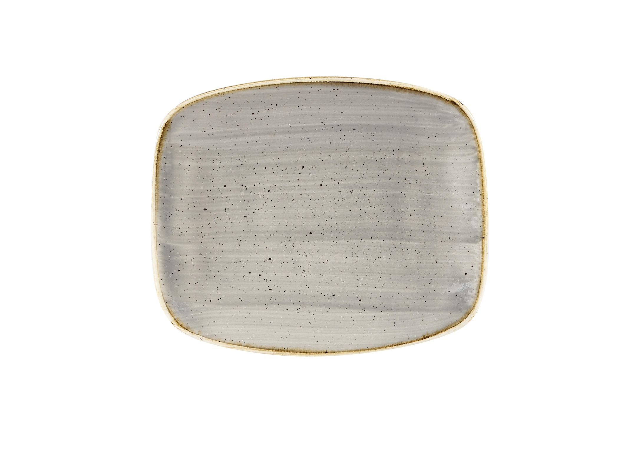 Teller flach eckig 15.4 X 12.6 cm, Peppercorn Grey