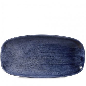 Teller flach eckig 29.8 X 15.3 cm, Cobalt Blue