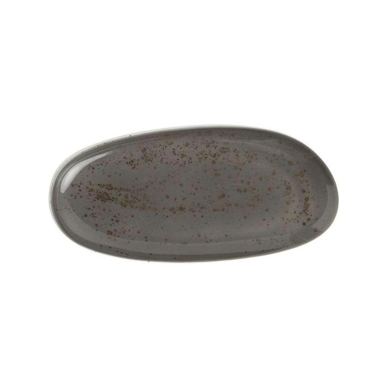 Platte Coup Oval 33x14cm, Pottery Darkgrey